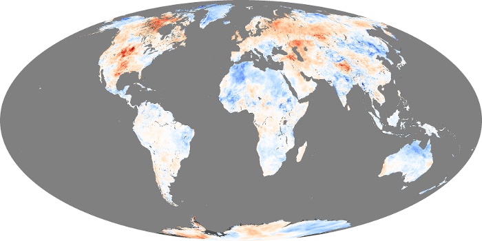 Global Map Land Surface Temperature Anomaly Image 18