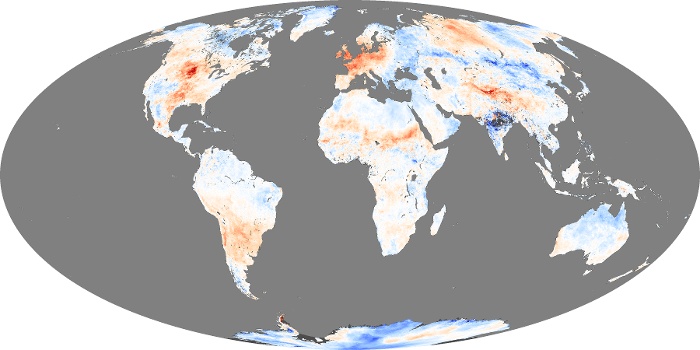 Global Map Land Surface Temperature Anomaly Image 78