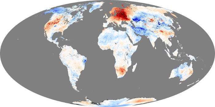 Global Map Land Surface Temperature Anomaly Image 86