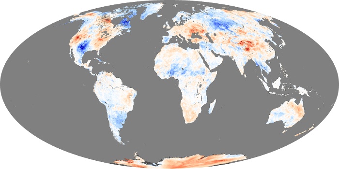 Global Map Land Surface Temperature Anomaly Image 88