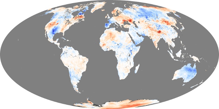 Global Map Land Surface Temperature Anomaly Image 88