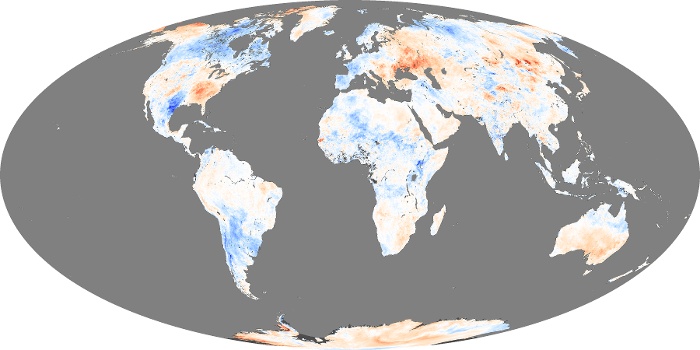 Global Map Land Surface Temperature Anomaly Image 32