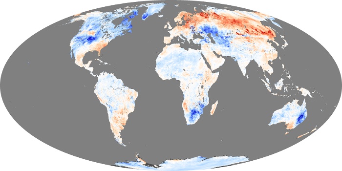 Global Map Land Surface Temperature Anomaly Image 66