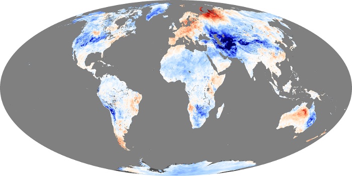 Global Map Land Surface Temperature Anomaly Image 95