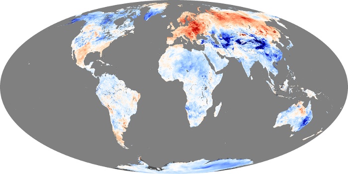 Global Map Land Surface Temperature Anomaly Image 38