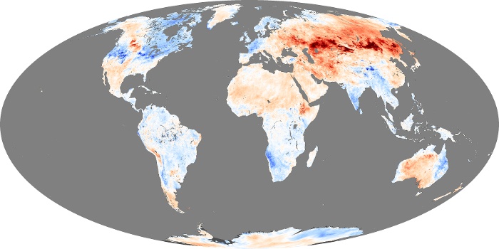 Global Map Land Surface Temperature Anomaly Image 97