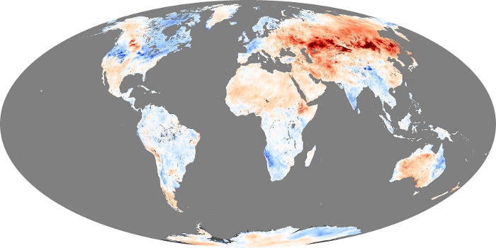 Global Map Land Surface Temperature Anomaly Image 39