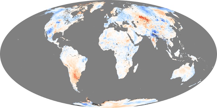 Global Map Land Surface Temperature Anomaly Image 73