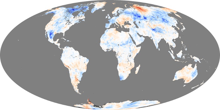 Global Map Land Surface Temperature Anomaly Image 45