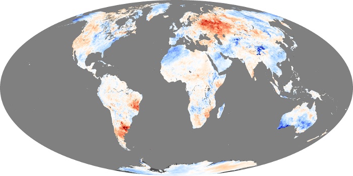 Global Map Land Surface Temperature Anomaly Image 78