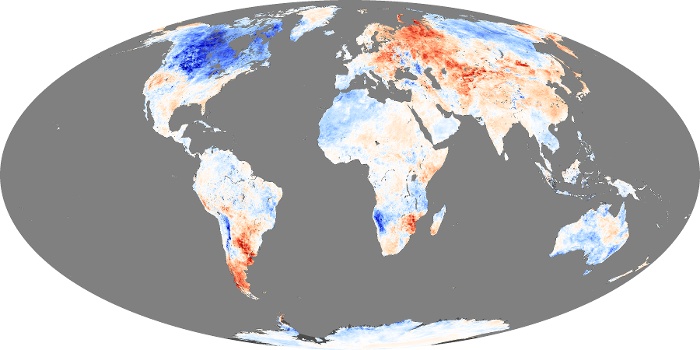 Global Map Land Surface Temperature Anomaly Image 78