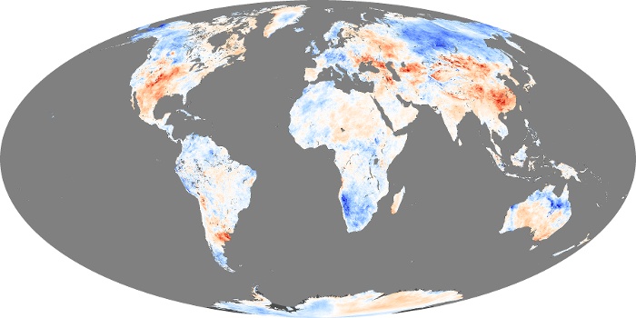 Global Map Land Surface Temperature Anomaly Image 109