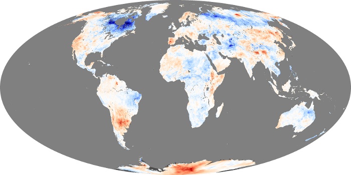 Global Map Land Surface Temperature Anomaly Image 83