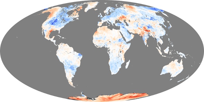 Global Map Land Surface Temperature Anomaly Image 113