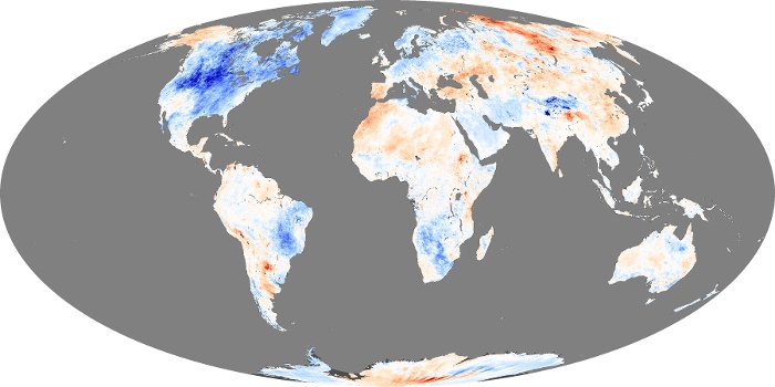 Global Map Land Surface Temperature Anomaly Image 58