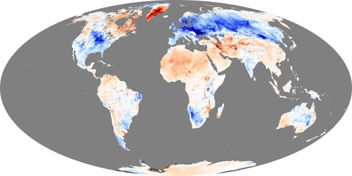 Global Map Land Surface Temperature Anomaly Image 61