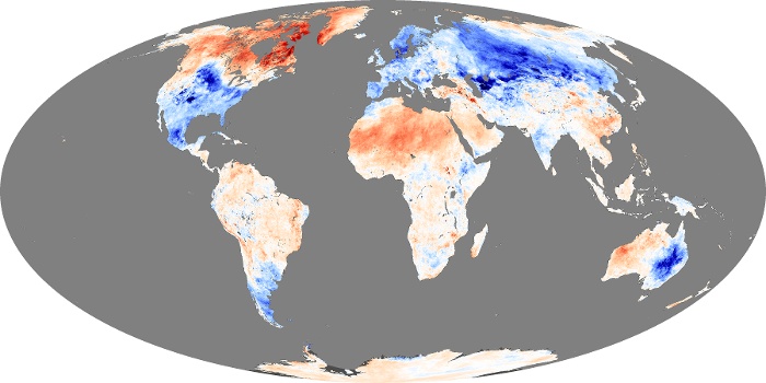 Global Map Land Surface Temperature Anomaly Image 120