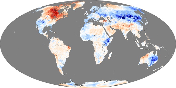 Global Map Land Surface Temperature Anomaly Image 93