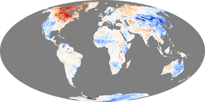 Global Map Land Surface Temperature Anomaly Image 94