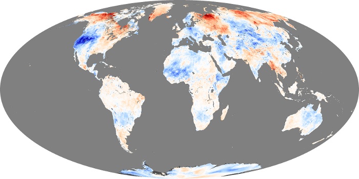 Global Map Land Surface Temperature Anomaly Image 123