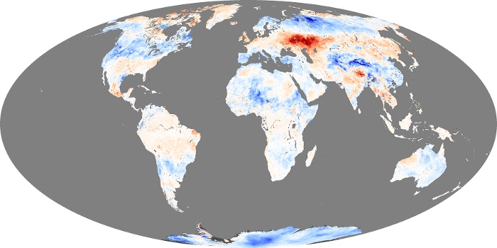 Global Map Land Surface Temperature Anomaly Image 66