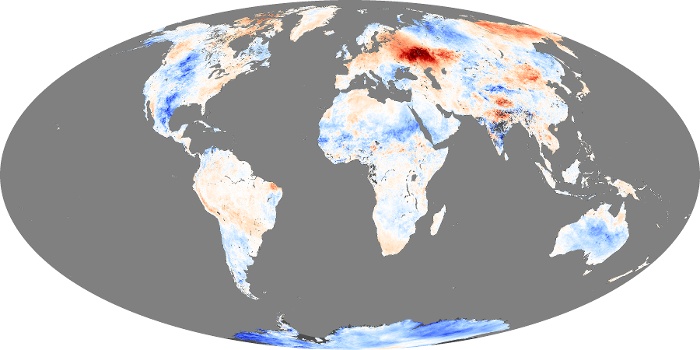 Global Map Land Surface Temperature Anomaly Image 125