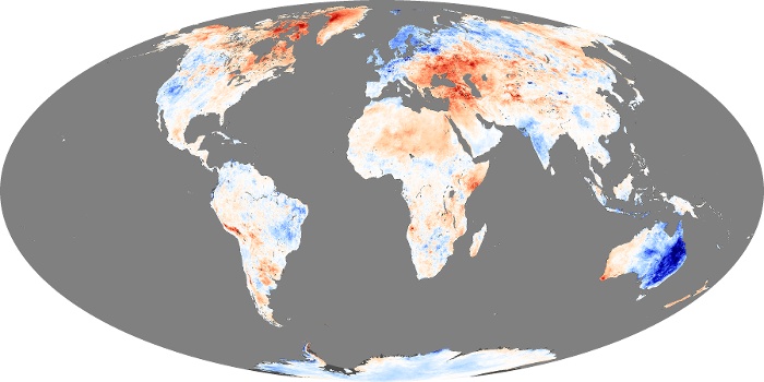 Global Map Land Surface Temperature Anomaly Image 71