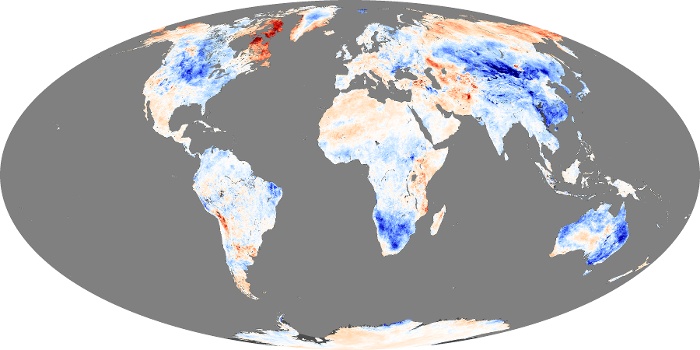 Global Map Land Surface Temperature Anomaly Image 131