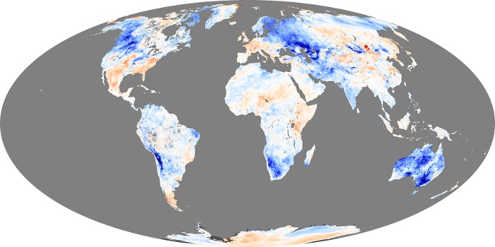 Global Map Land Surface Temperature Anomaly Image 105