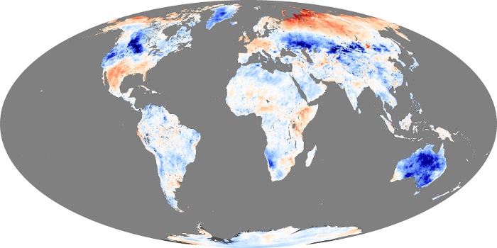 Global Map Land Surface Temperature Anomaly Image 134