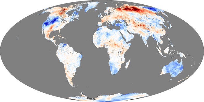 Global Map Land Surface Temperature Anomaly Image 108