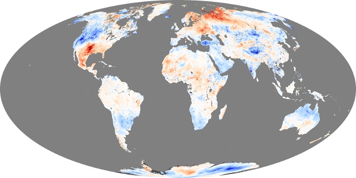 Global Map Land Surface Temperature Anomaly Image 78