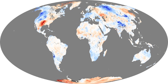 Global Map Land Surface Temperature Anomaly Image 137