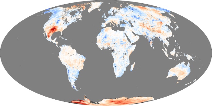 Global Map Land Surface Temperature Anomaly Image 111