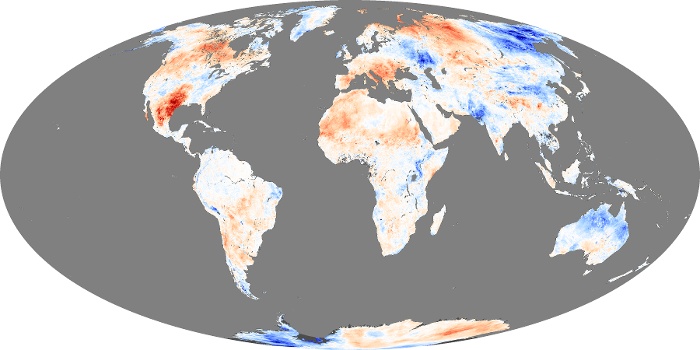 Global Map Land Surface Temperature Anomaly Image 112