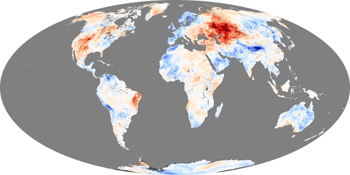 Global Map Land Surface Temperature Anomaly Image 147