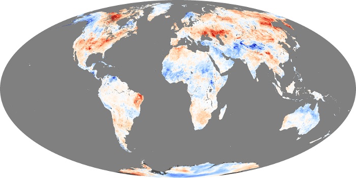 Global Map Land Surface Temperature Anomaly Image 119