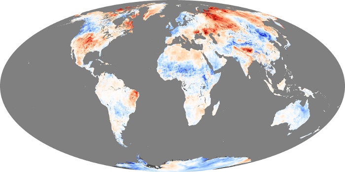 Global Map Land Surface Temperature Anomaly Image 90