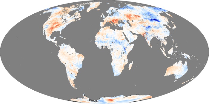 Global Map Land Surface Temperature Anomaly Image 92