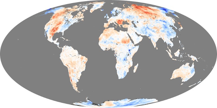 Global Map Land Surface Temperature Anomaly Image 93