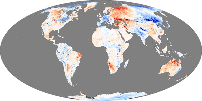 Global Map Land Surface Temperature Anomaly Image 156