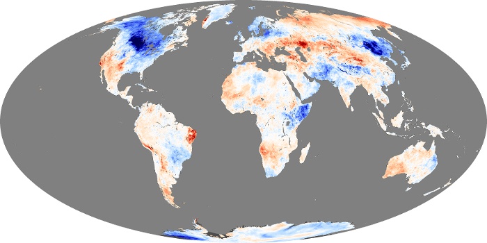 Global Map Land Surface Temperature Anomaly Image 158