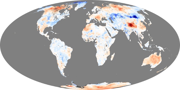 Global Map Land Surface Temperature Anomaly Image 162