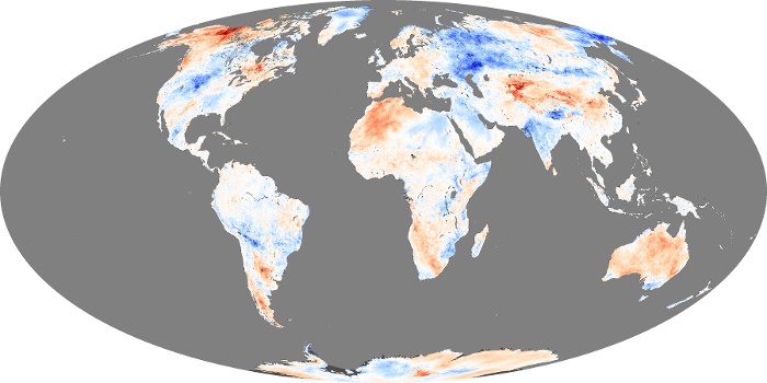 Global Map Land Surface Temperature Anomaly Image 106