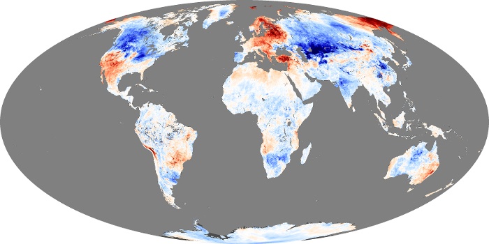 Global Map Land Surface Temperature Anomaly Image 169