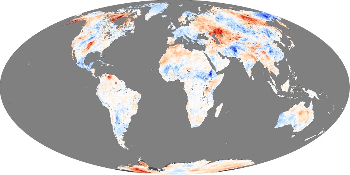 Global Map Land Surface Temperature Anomaly Image 95