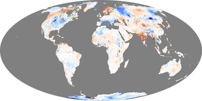 Global Map Land Surface Temperature Anomaly Image 97