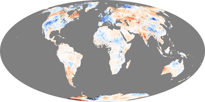 Global Map Land Surface Temperature Anomaly Image 175