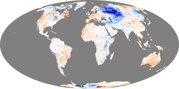 Global Map Land Surface Temperature Anomaly Image 118