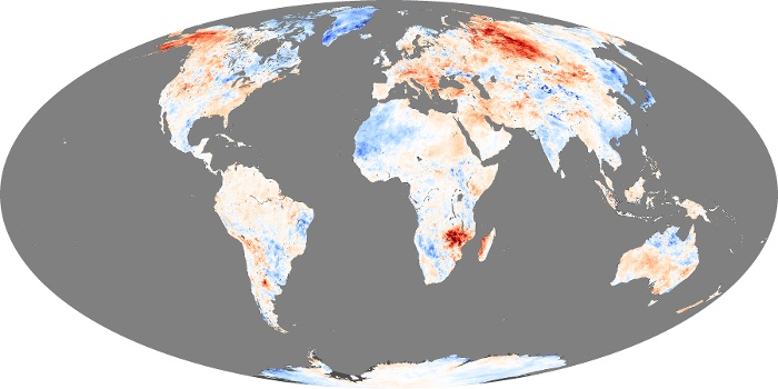 Global Map Land Surface Temperature Anomaly Image 102